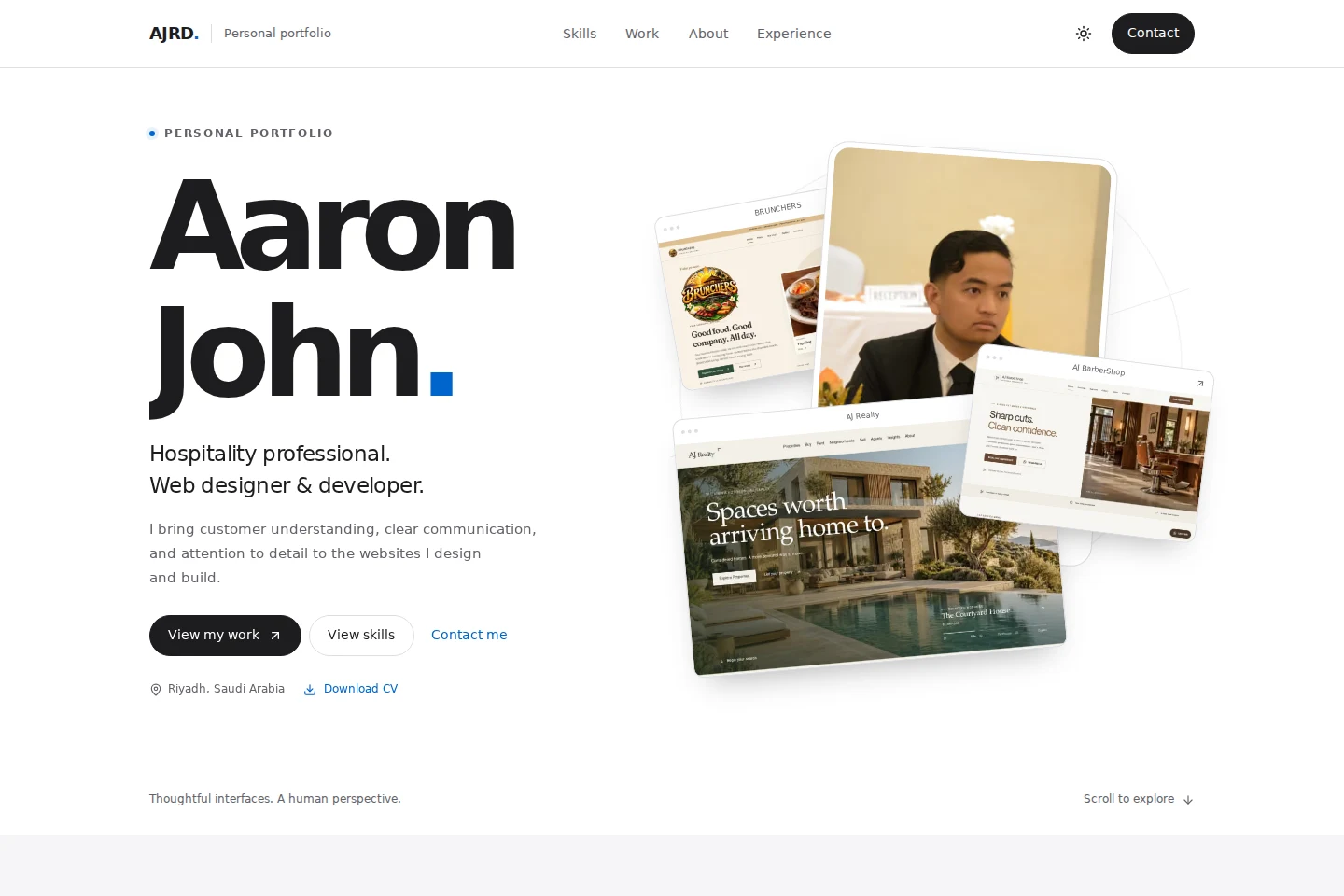AJRD: actual desktop homepage