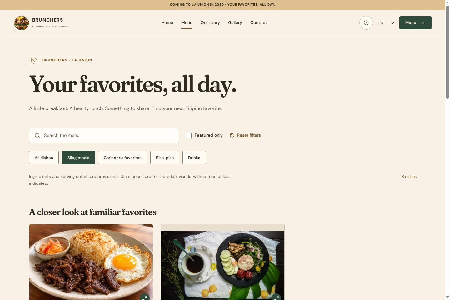 BRUNCHERS: a live interactive detail